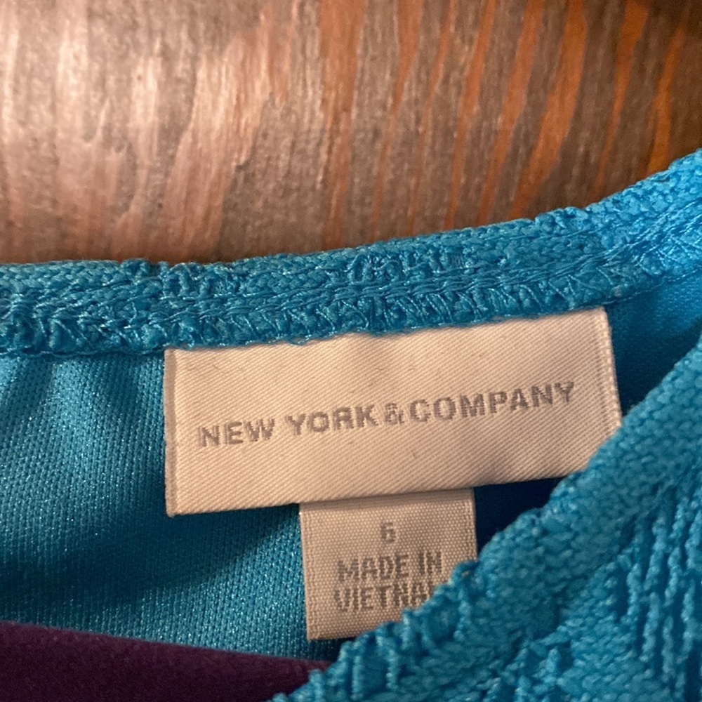 Blue Sleeveless New York and Company Dress - Picture 4 of 11